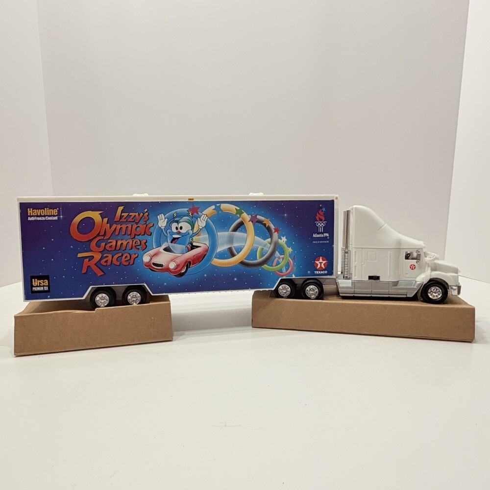 Texaco Izzy's 1996 Olympic Games Toy Car Carrier #4 Collector Series Truck